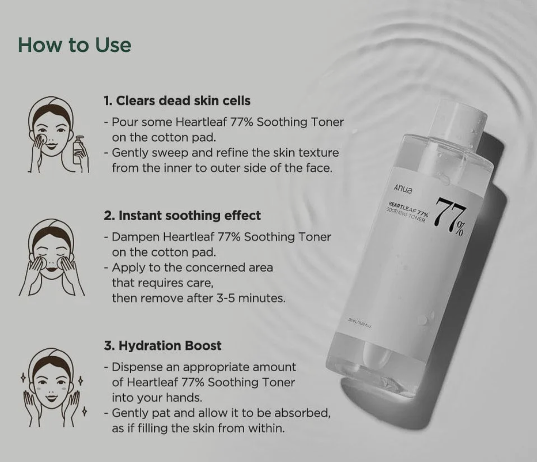 Anua Heartleaf 77% Soothing Toner - 250ml