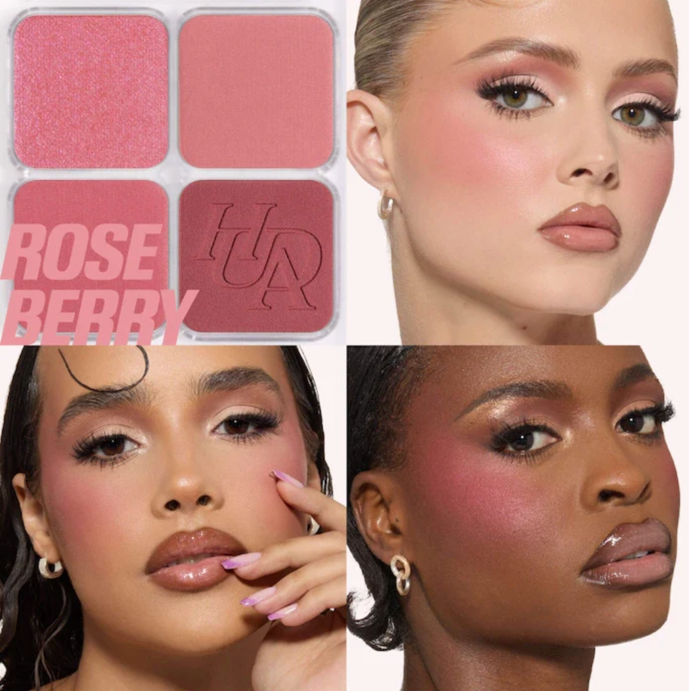 Huda Beauty Blush Filter Blurring Blushlighters Palette - Rose Berry