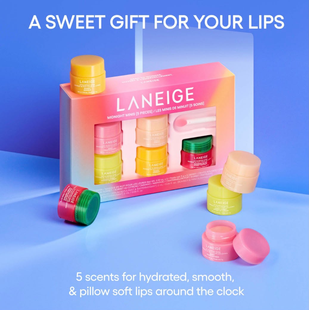 LANEIGE Midnight Minis Hydrating Lip Sleeping Mask Treatment 5 pc. Gift Set